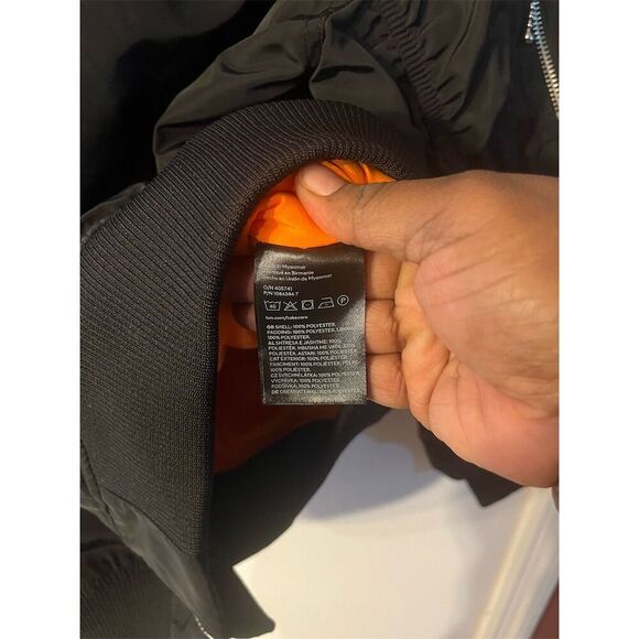 H&M Divided Women's Black Padded Oversized Bomber Jacket XS‎ NWT - Picture 8 of 11